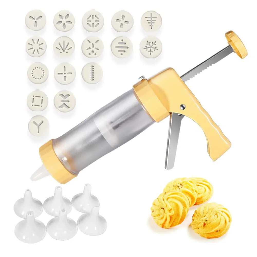 

Пистолет для выпечки печенья с дисками, наконечники для украшения, пистолет для глазирования, набор для домашнего самостоятельного изготов...