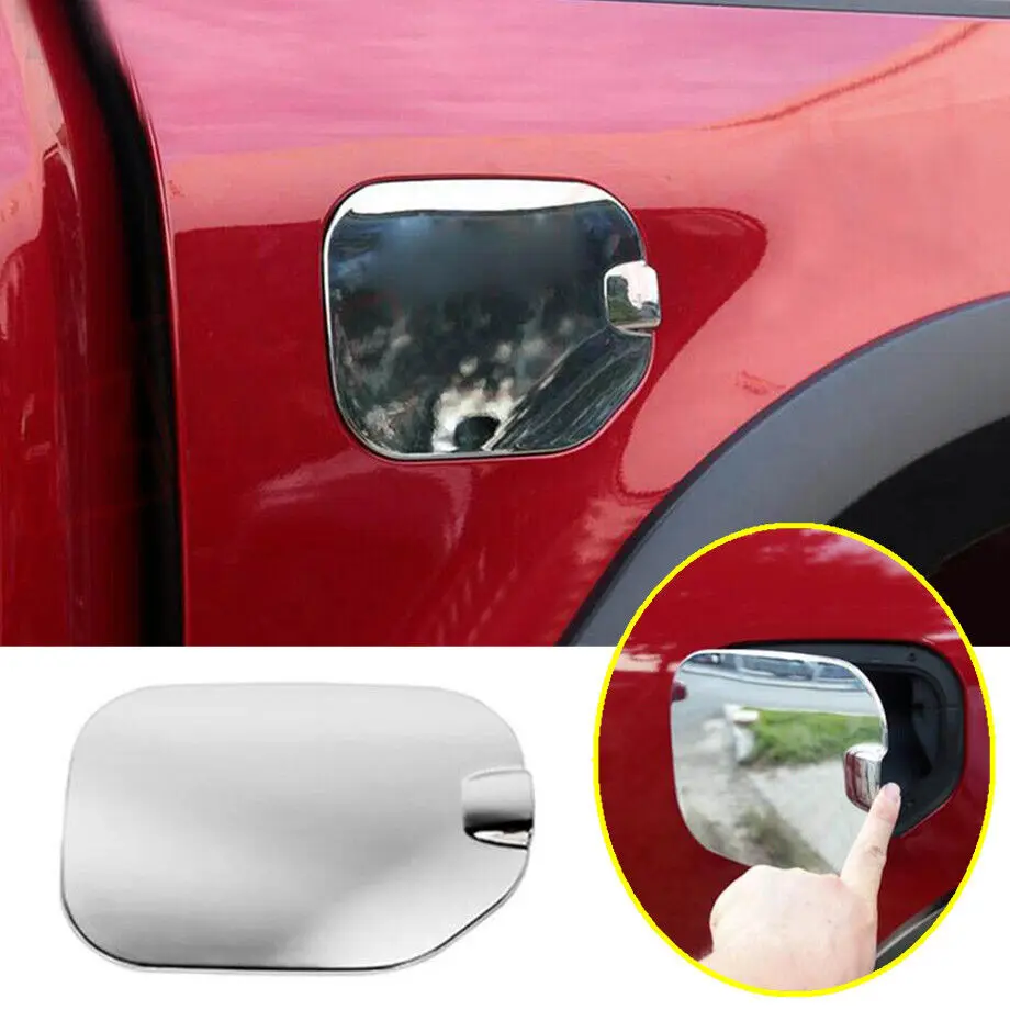 

For Ford F150 F-150 2021-2022 Chrome ABS Fuel Filler Gas Tank Cap Cover Trim