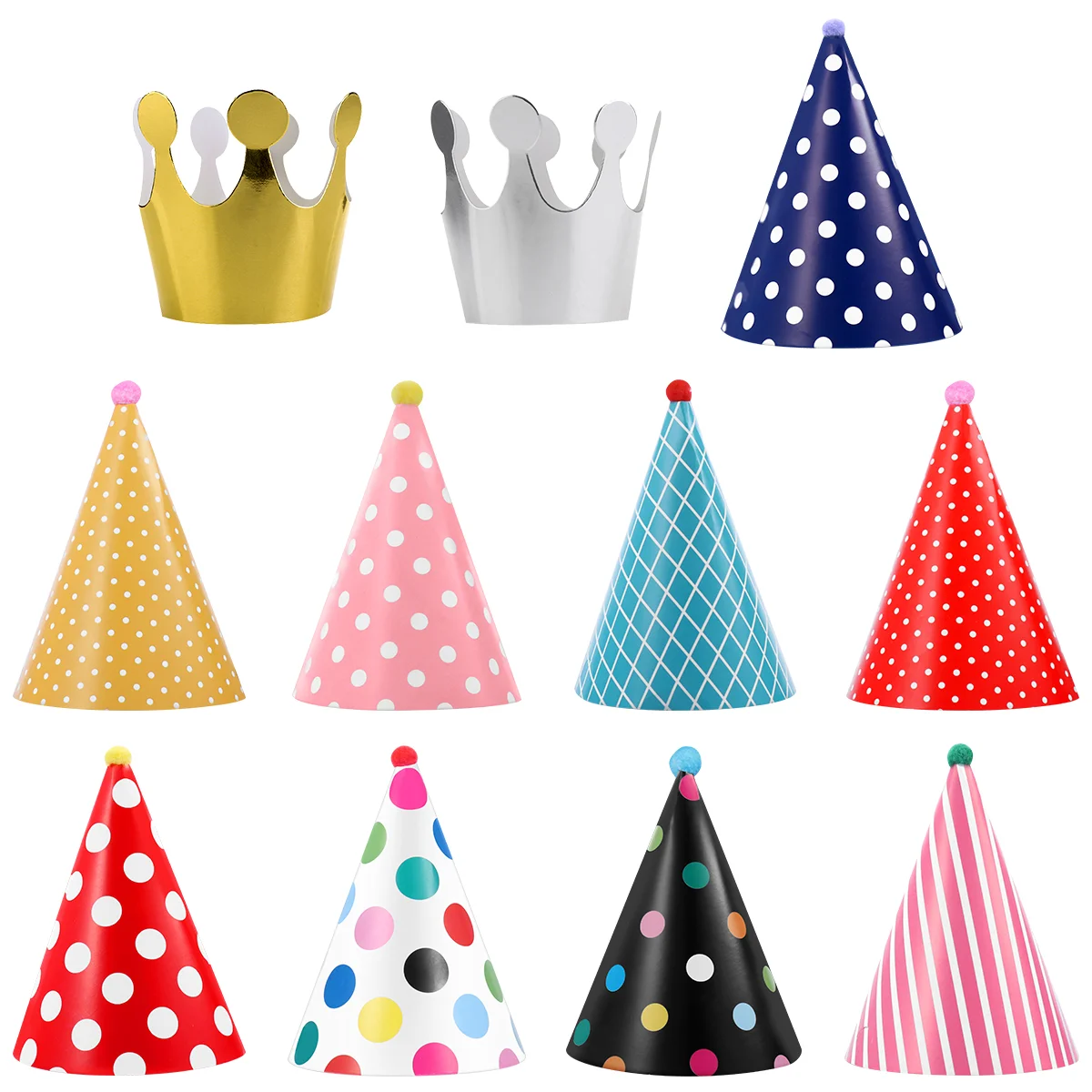 

11PCS Pet Cake Birthday Party Hats Puppy Birthday Paper Hat