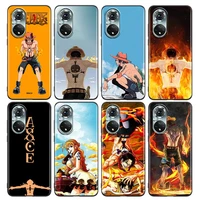 botcas d ace one piece anime phone case for honor 8x 9x play 9a 20 21i 30i 50 60 x8 nova 8i 9 se y60 magic4 pro lite tpu case
