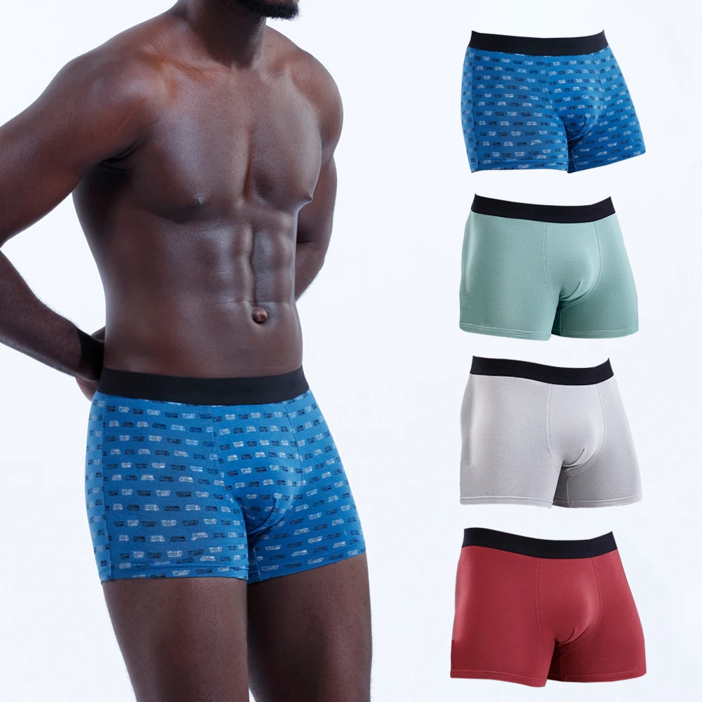 4Pcs Boxer For Man Underwear Slip Men's Panties Cotton Mens Boxershorts Sexy Male Underpants Boxers Homme Pack