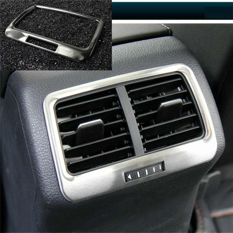

1 Pc Silver Car Rear Air Conditioning Outlet Vent Cover Trim Auto Decoration Accessories For Volkswagen Golf 7 MK7 2014-2016