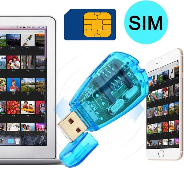 

Стандартное устройство для чтения SIM-карт USB, копия/клонер/запись/резервный комплект, устройство для чтения SIM-карт GSM CDMA SMS, резервное копирование с CD-диском