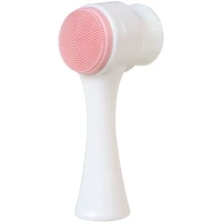 double sided silica gel cleansing brush soft fiber cleansing brush portable facial massage skin care tool