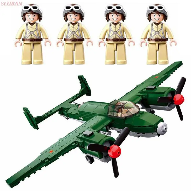 

Детский конструктор армейский бомбардировщик WW2 из 311 деталей