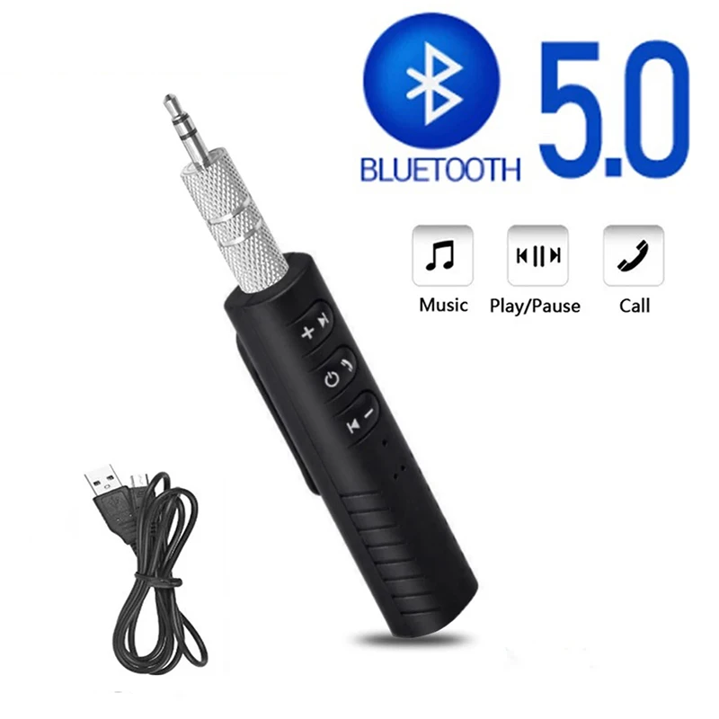 

1 шт. беспроводной приемник Bluetooth 5,0 адаптер передатчика разъем 3,5 мм для автомобиля Музыка Аудио наушники ресивер гарнитура