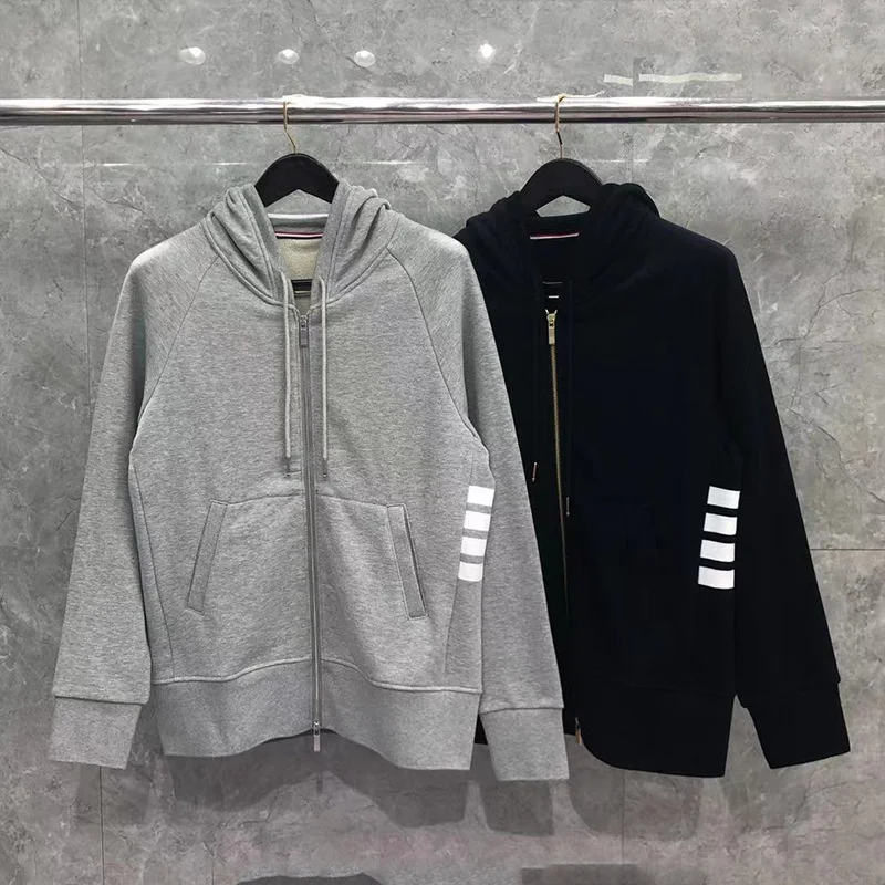 

TB 2023 THOM Fashion Brand Spring Autumn Hooded Clothing Cotton Jacket Men Women Sweatshirts Hoodies Casual Sportswear Coat
