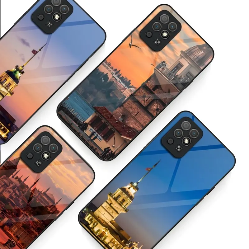 Чехол из закаленного стекла для Huawei P50 P40 P30 P20 P9 Smartp Z Pro Plus 2019 2021