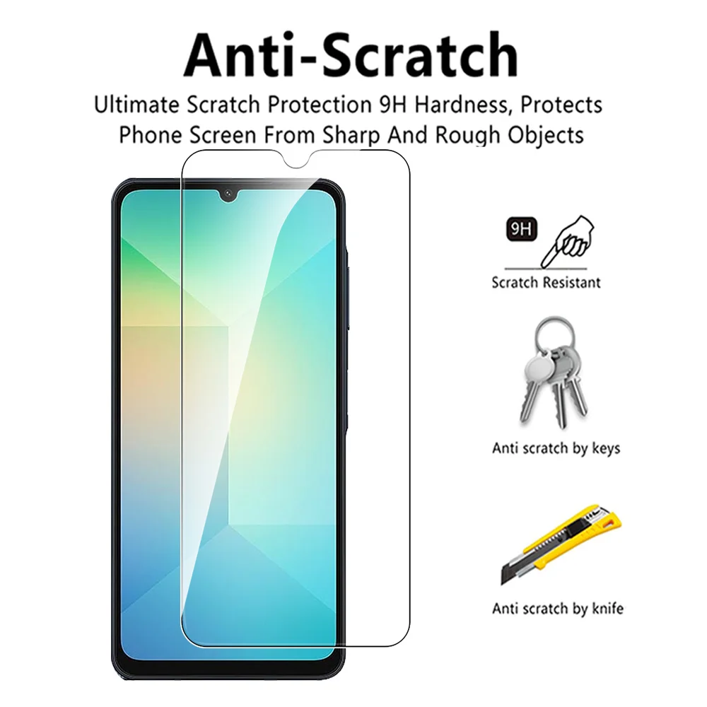 Закаленное стекло 8IN1 для Samsung Galaxy A06 4G Защитная пленка экрана Пленка камеры A 06 06A 6 7