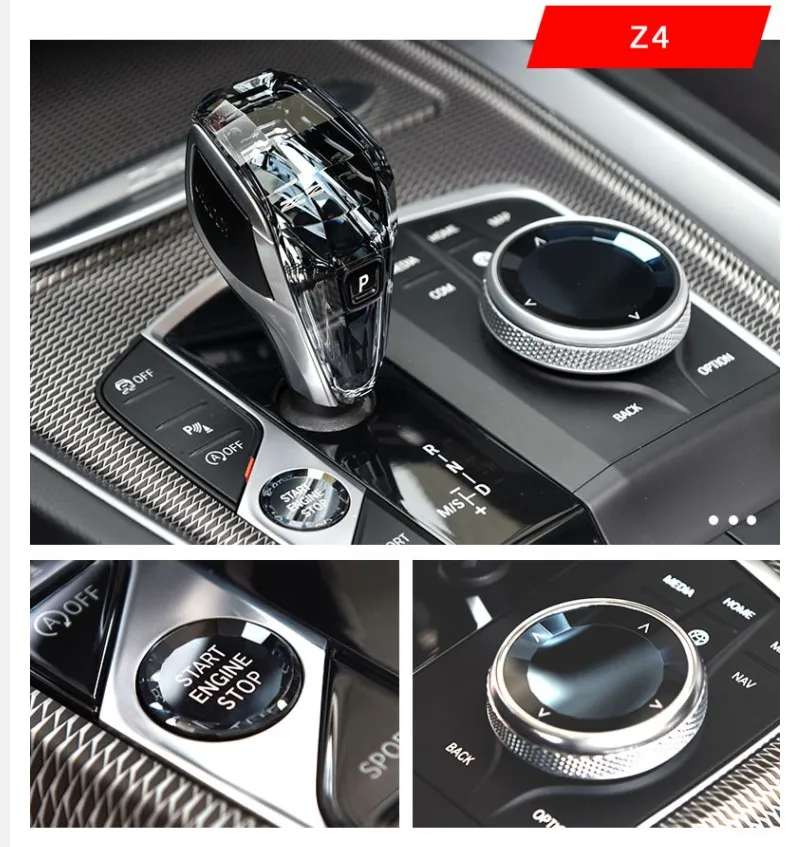 

Crystal 3-Piece Set Gear Shift Knob Volume Button for BMW G05 G06 G07 G14 G15 G16 G20 G22 G28 G29F40F44 Car Interior Accessories