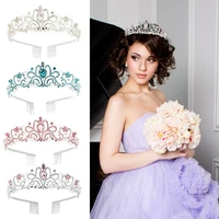 model catwalk rhinestone tiara wedding handmade pearl headband tiaras for girls bling bling princess crown
