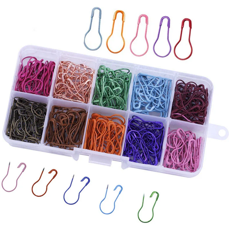 

100pcs 10 Colors Assorted Bulb Pins Calabash Pin Gourd Pins for Clothing Crafting and DIY Project with Stoage Box