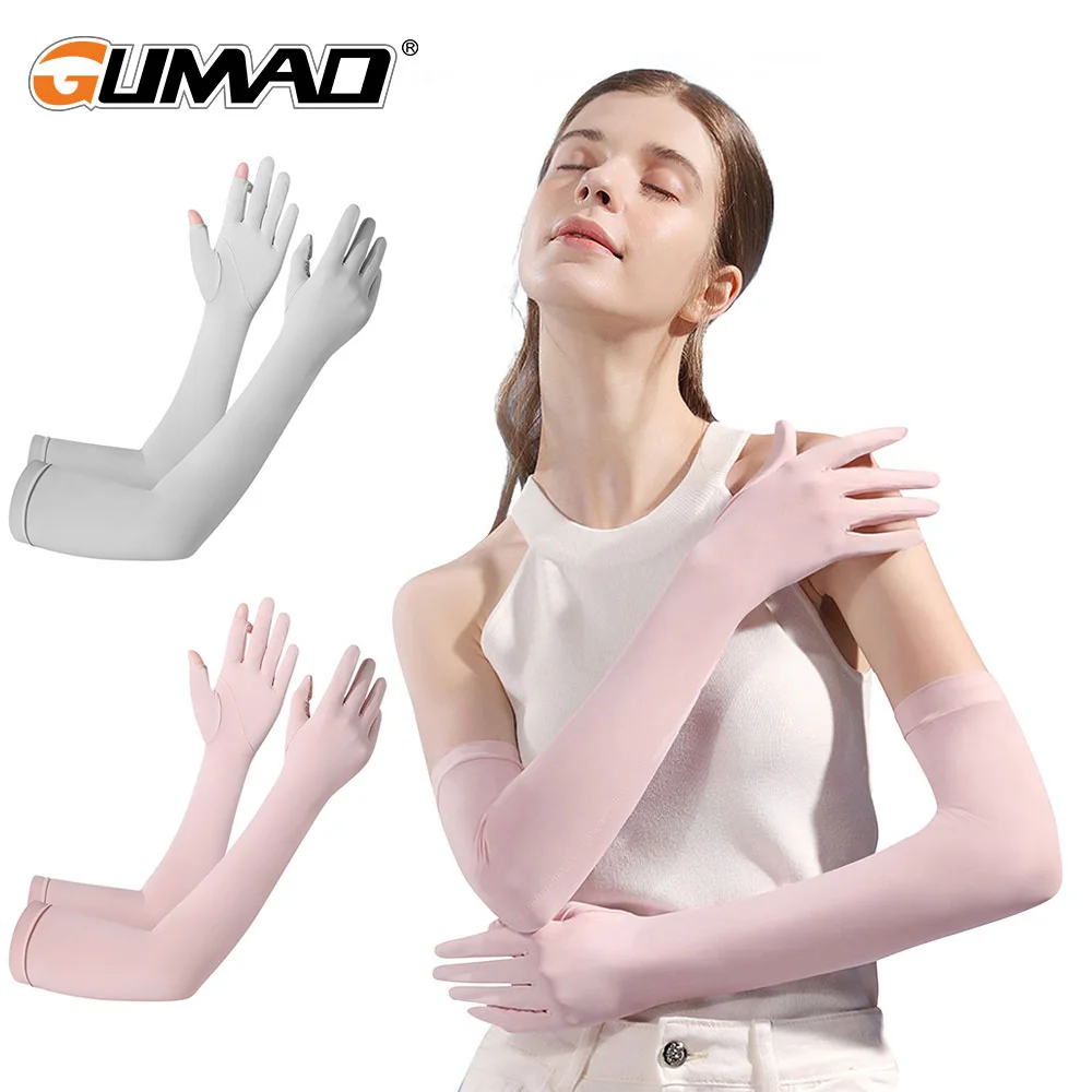 

Ice Cool Arm Sleeves Sun UV Protection Long Gloves Outdoor Sport Cycling Hiking Golf Fishing Breathable Arm Warmers Cover Summer