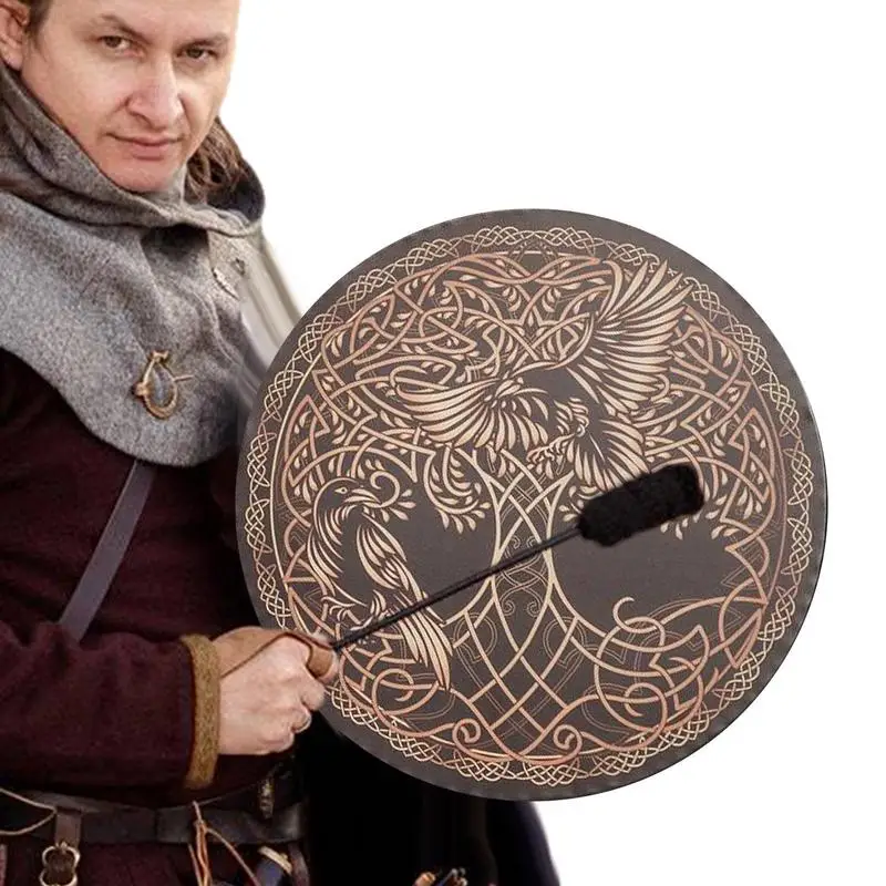 

Meditation Drum Tree-of-Life Siberian Drum Shaman Drum Tree-of-Life And Bird Siberian Drum Wood Shamanic Drum Ornaments For