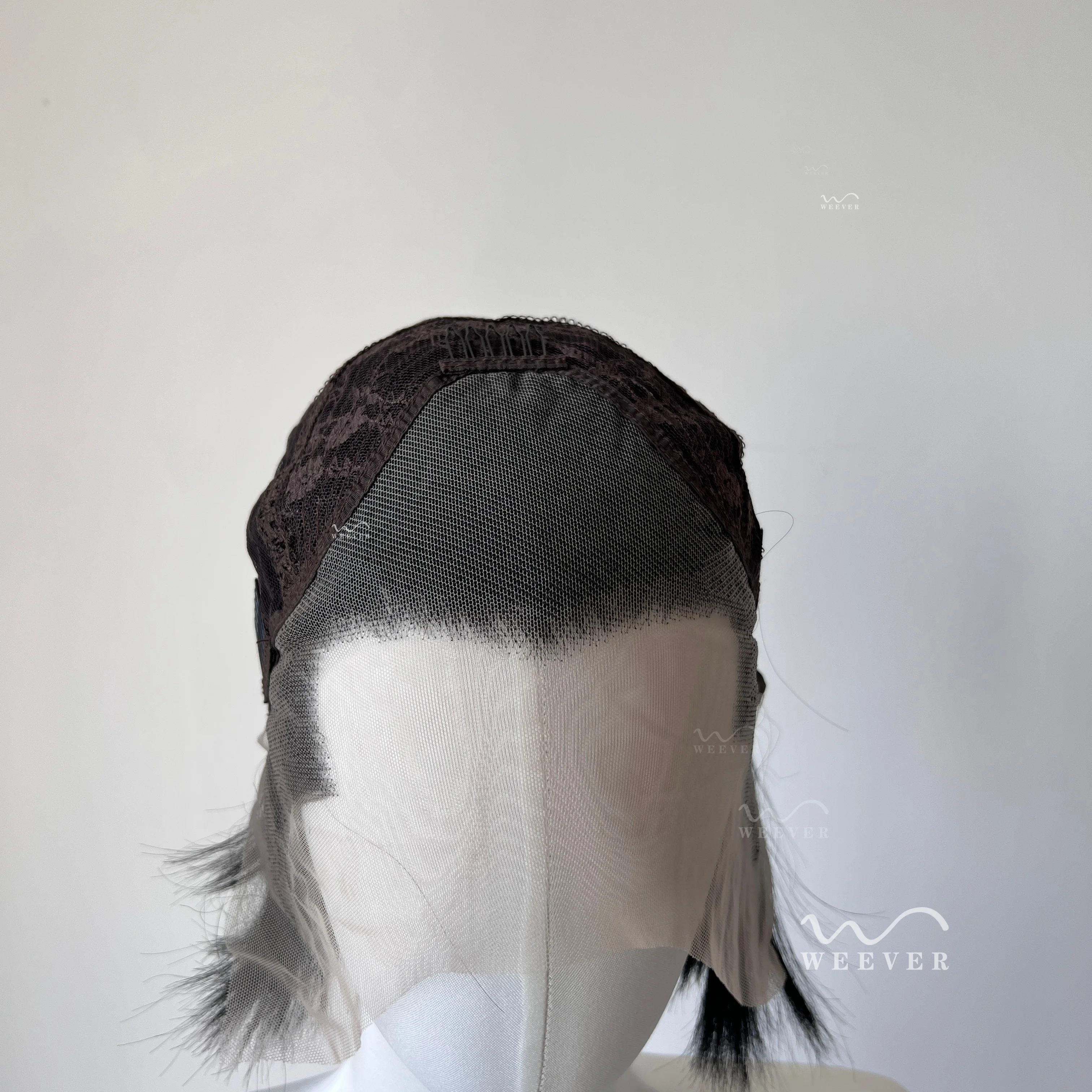 Фото Мужской синтетический парик Widow's Peak Jet Black с коротким кружевным фронтом, 8 дюймов, высокое качество, естественный вид, для повседневного использования и косплея №5