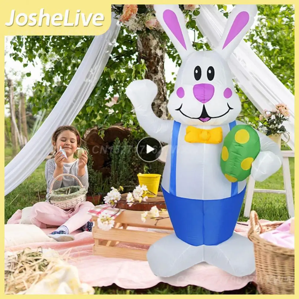 

Inflatable Toy Inflatable Egg Rabbit Three-dimensional Cutting Led Glowing Rabbit 1.9m Cute Garden Yard Decoration Easter Rabbit