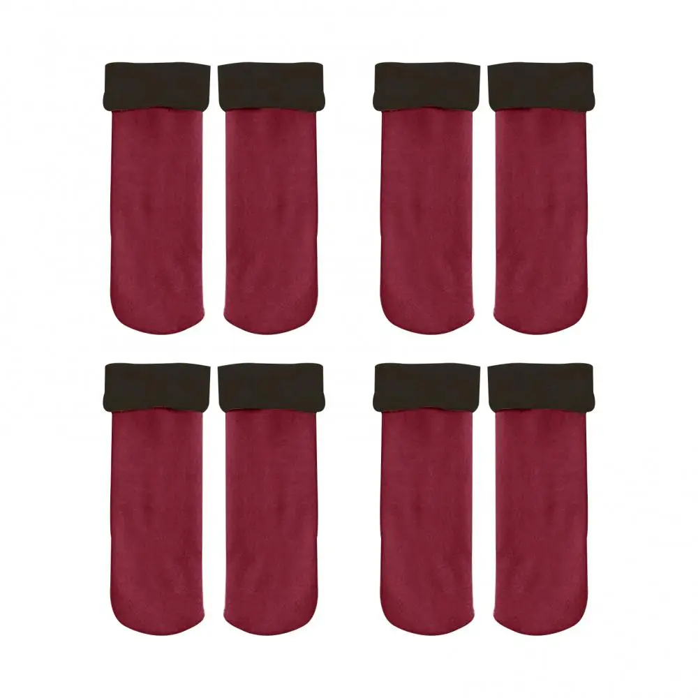 

Носки плюшевые, поглощающие пот, изоляционные, прочные толстые пушистые носки для зимы, снежные носки средней длины, однотонные уютные мягкие термоноски