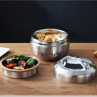 304 stainless steel thermal lunch box thermos pot overflow proof container adult household with meal sealed insulation lunch bow