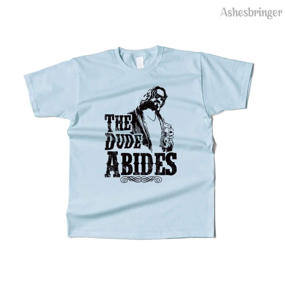 Мужская хлопковая забавная футболка в стиле ретро с рисунком The Dude Abides уличная