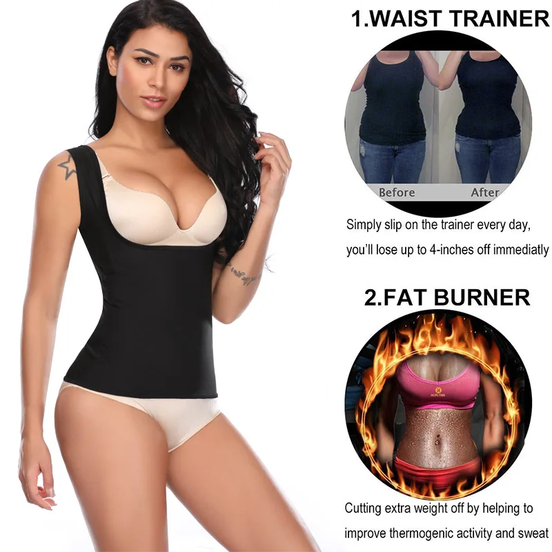 

Sweat Sauna Vest Body Shapers Women Tummy Wrap Waist Trainer Slimming Tank Tops Shapewear Ladies Corset Female Fitness Bodysuit