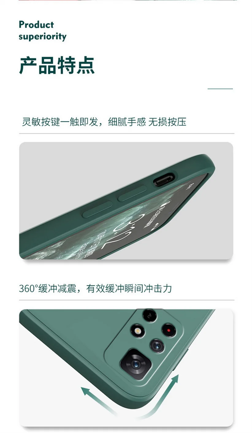 Liquid Case For Xiaomi Redmi Note 11 11T 11S 10 Pro 10S case Redmi K40 Slim Silicone cover For Redmi Note 9T 9 Pro 5G 9S Max 8