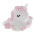 20 шт., силиконовые мини-бусины в виде единорога