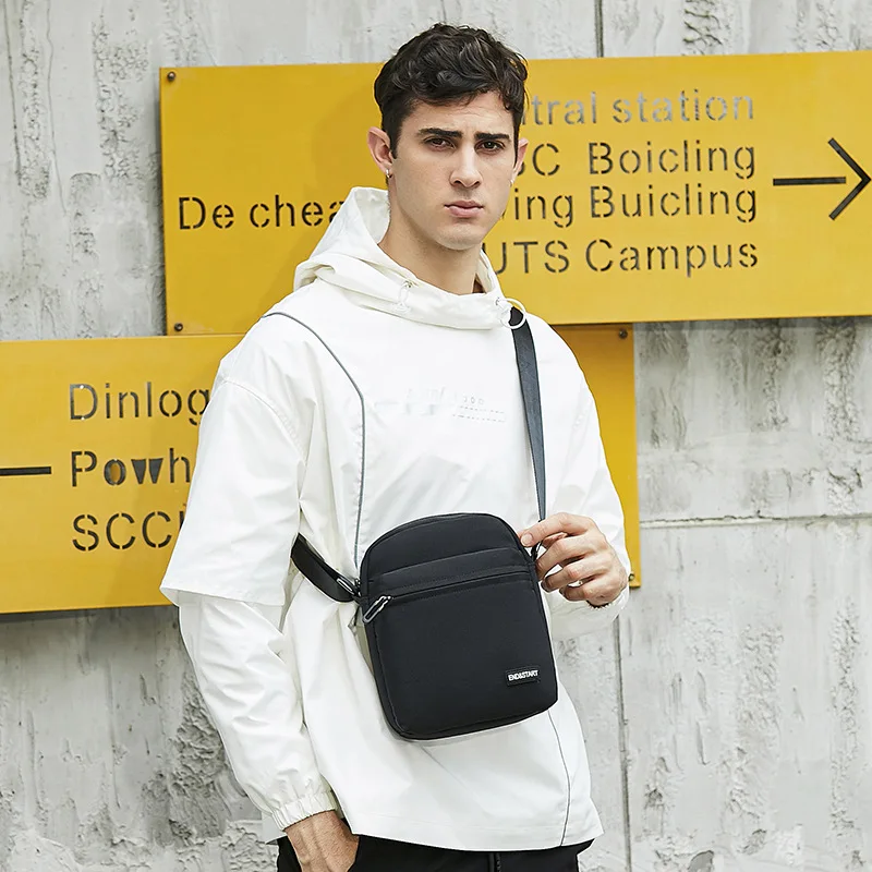 HcanKcan Men's Bag Fashion Light Weight Shoulder Bag Husband Casual Mini Phone Belt Bag Portable Party Bag For Man Messenger Bag