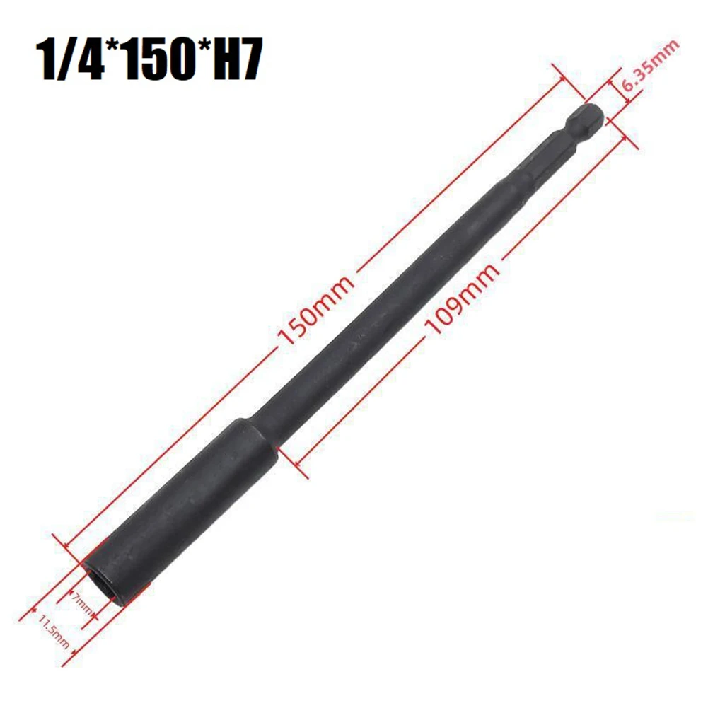 1Pc 150mm Electric Drill Socket Head Bolt Nut Driver Bit Impact Drill Bits Adapter Socket Wrench Extension Bar Power Tool H7-H14