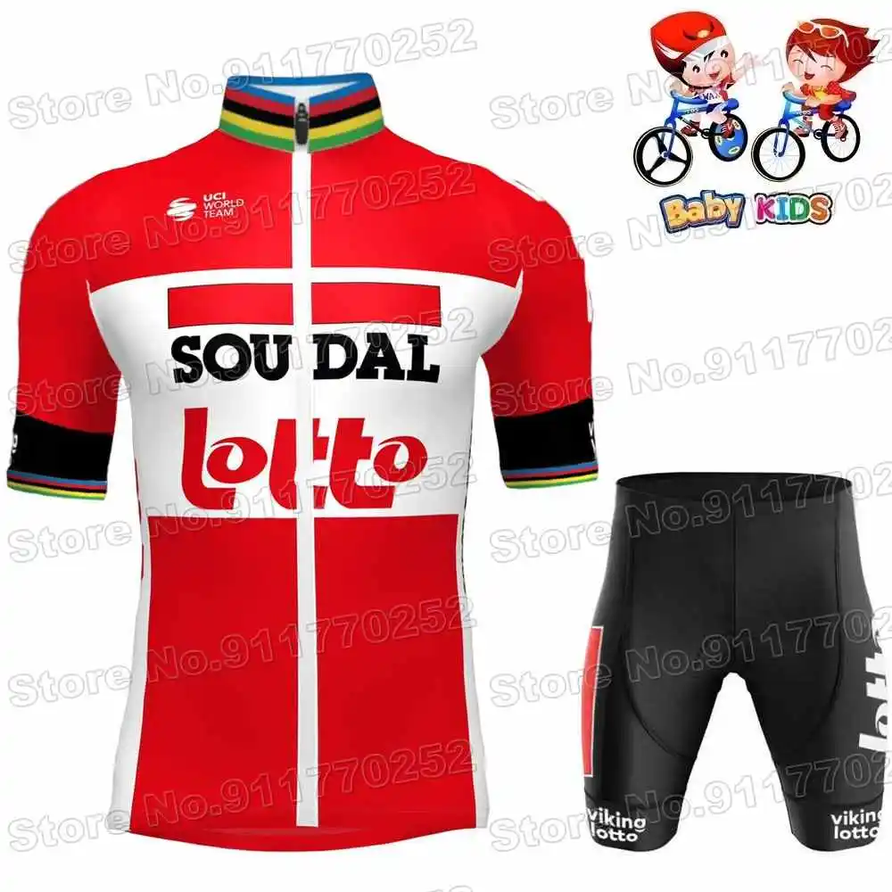2022 детская команда LOTTO SOUDAL одежда для велоспорта мальчиков и девочек комплект из