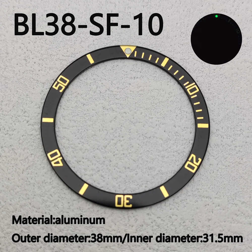 38mm *31.5mmWatch Bezel Insert Fits SKX007 SKX009 SRPD Watch Case Blue Style Two-tone Bezel Insert Men Watch