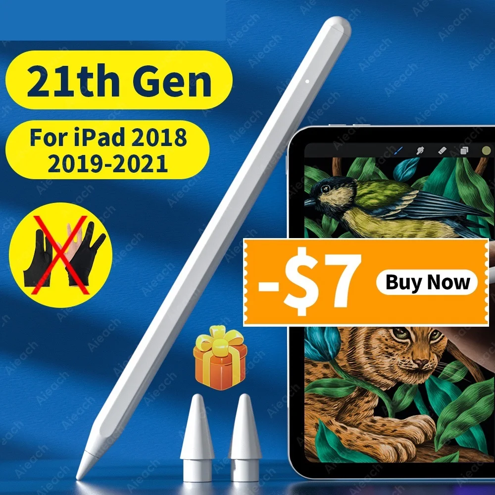 

NEW For Apple Pencil 2, 21th Gen iPad Pencil Stylus Pen For Drawing With Palm Rejection Tilt Touch Pen For iPad 2021 2020 2019