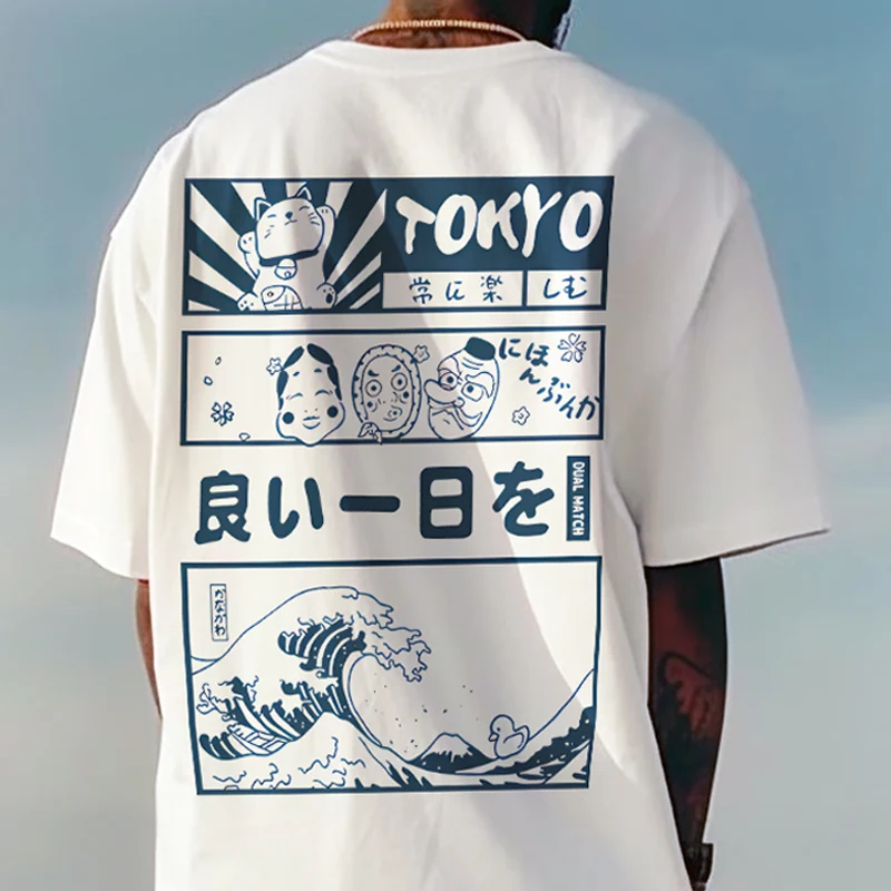 

Anime tshirt cotton tokyo Harajuku graphic T-Shirts for men women tops y2k hiphop summer manga Japan AI