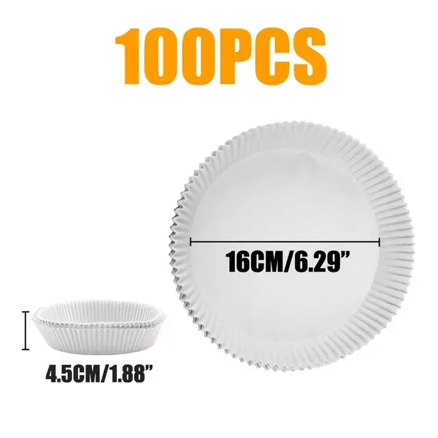 

Disposable Air Fryer Parchment Paper Liner Oil-proof Water-proof Paper Tray Non-Stick Baking Mat for Oven Air Fryer Accessories