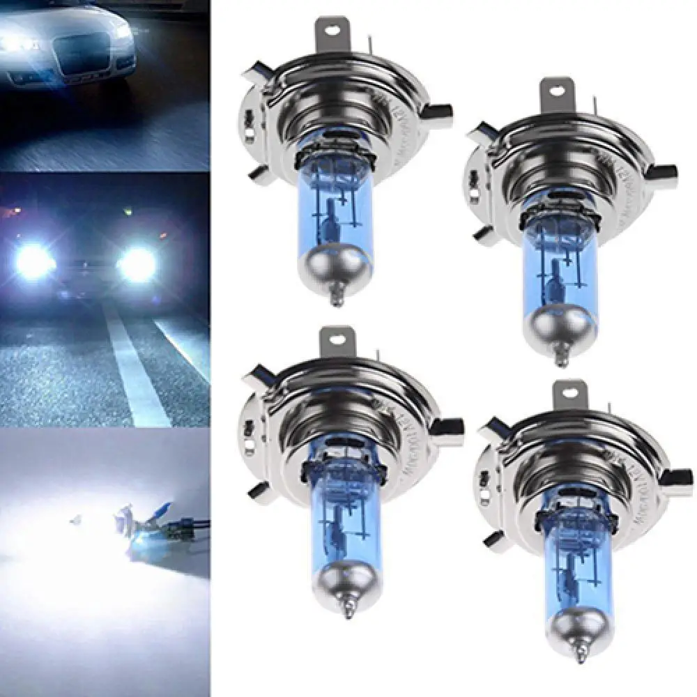 

New Hot 2Pcs H1/H4/H7 55W/100W Xenon Gas Halogen Headlight White Lamps 12V 5000K Bulbs carros Exterior Automobile Car