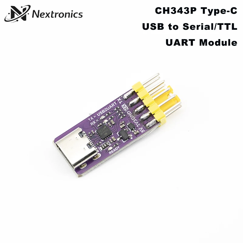 13510 шт. USB-модуль CH343P для последовательного порта, 6 Мбитс, 5В3.3В, TTL UART Type-C, отладчик, программатор, замена CH340 (art.: 3920db2a032b4) - 3920db2a032b4