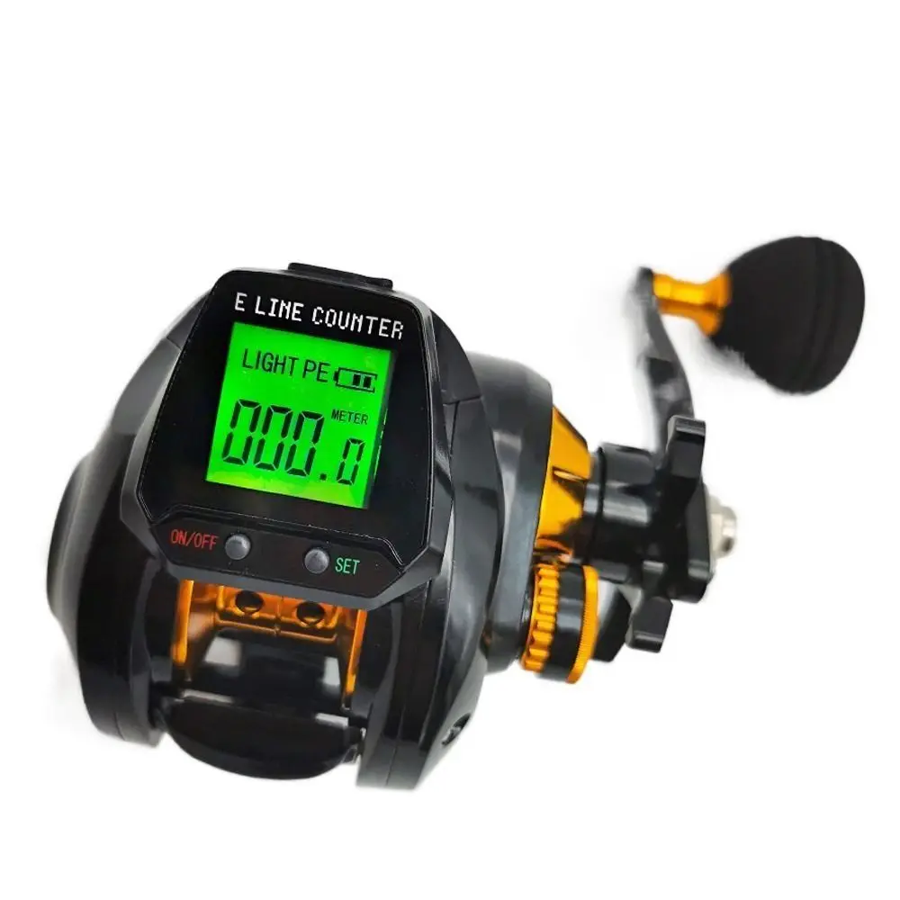 

Line Counter Digital Fishing Baitcasting Reel Hook Reminder Large Display Electric Counting Fishing Reel Electric Metal Rocker