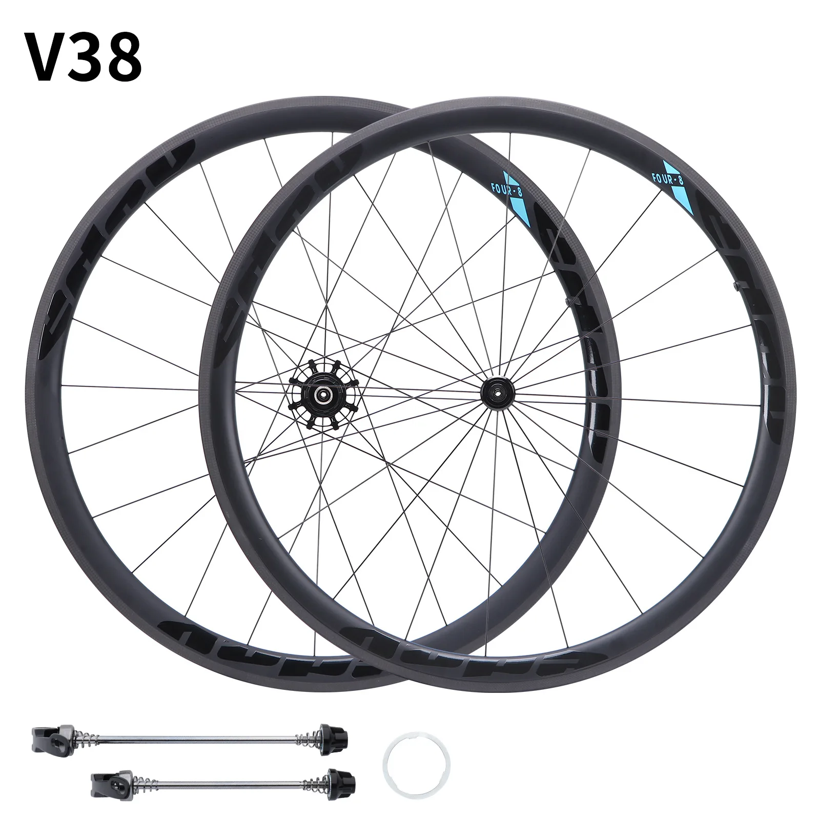 Road Bike Carbon Wheelset 50mm/38mm Bicycle Wheel Set 700C ENT UCI Quality Carbon Fiber C Brake V-brake Gravel Bike Ultralight images - 6