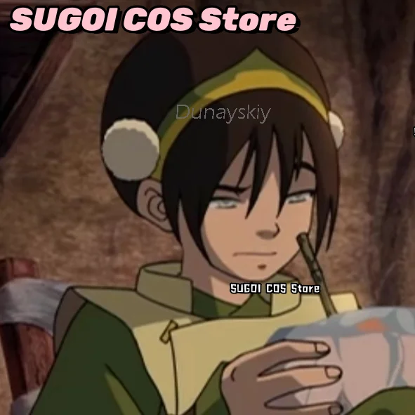Фото Парик для косплея SUGOI COS+Blind Bandit Toph Beifong, индивидуальный стиль, для аниме и кино, мощный образ, для Хэллоуина, женский, для костюмированных мероприятий №3