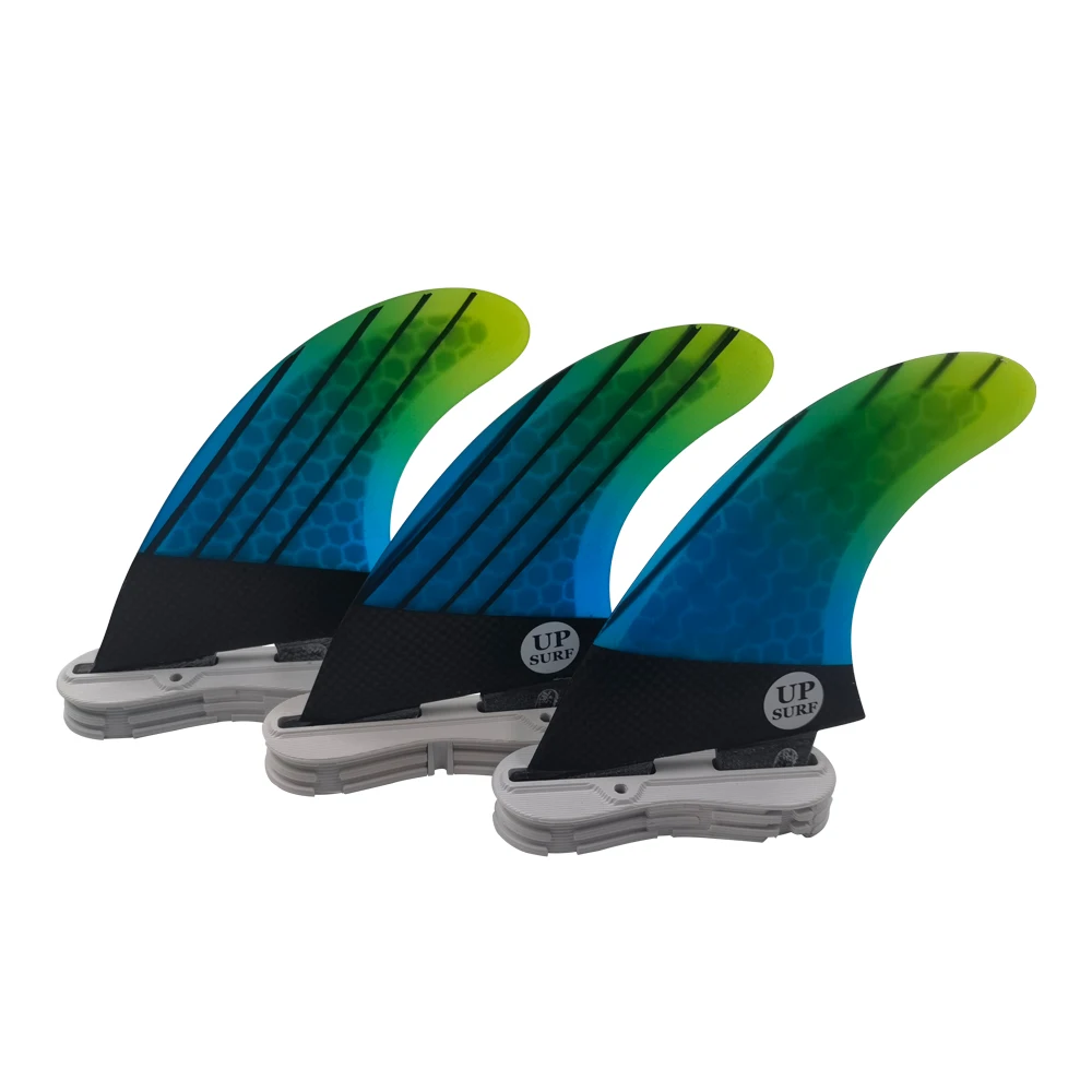 

SUP Board Double Tabs 2 M Size Green Color Surfboard Fins Tri fin set Honeycomb Fins Surf Board Quilhas Surf Fin
