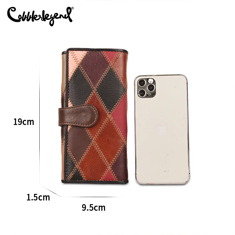 Women's Wallet Natural Cowhide Elegant Designe Long Wallets Phone Bag Female Brand Design Ladies Clutch Purse Money Bags