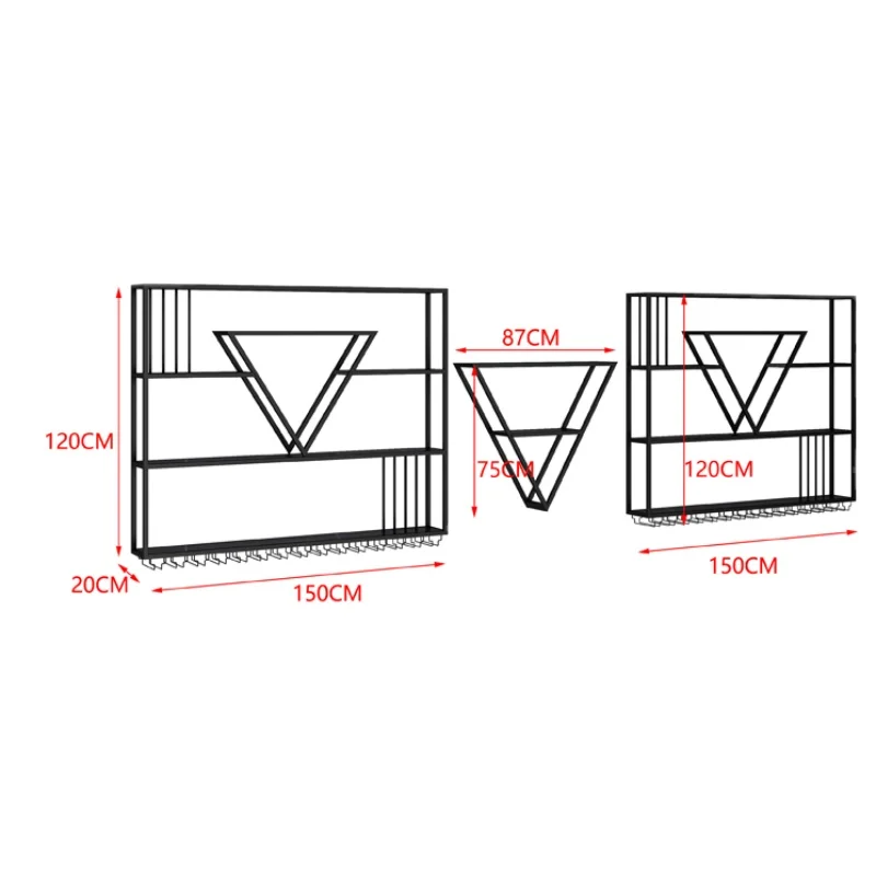 Креативная настенная Винная стойка для бара барбекю магазина
