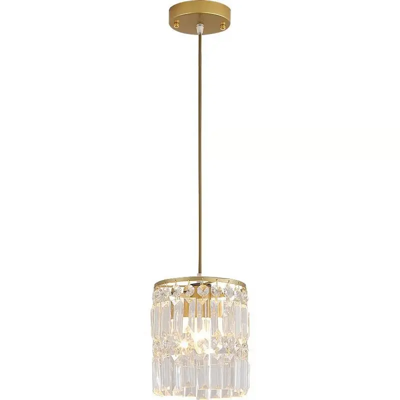 

Nordic light luxury crystal bedside chandelier simple porch aisle corridor light after the modern dining pendant lights