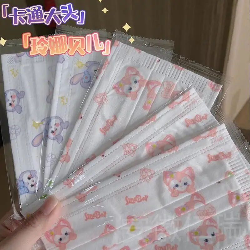 

10-200 шт., одноразовые Мультяшные маски для детей и взрослых