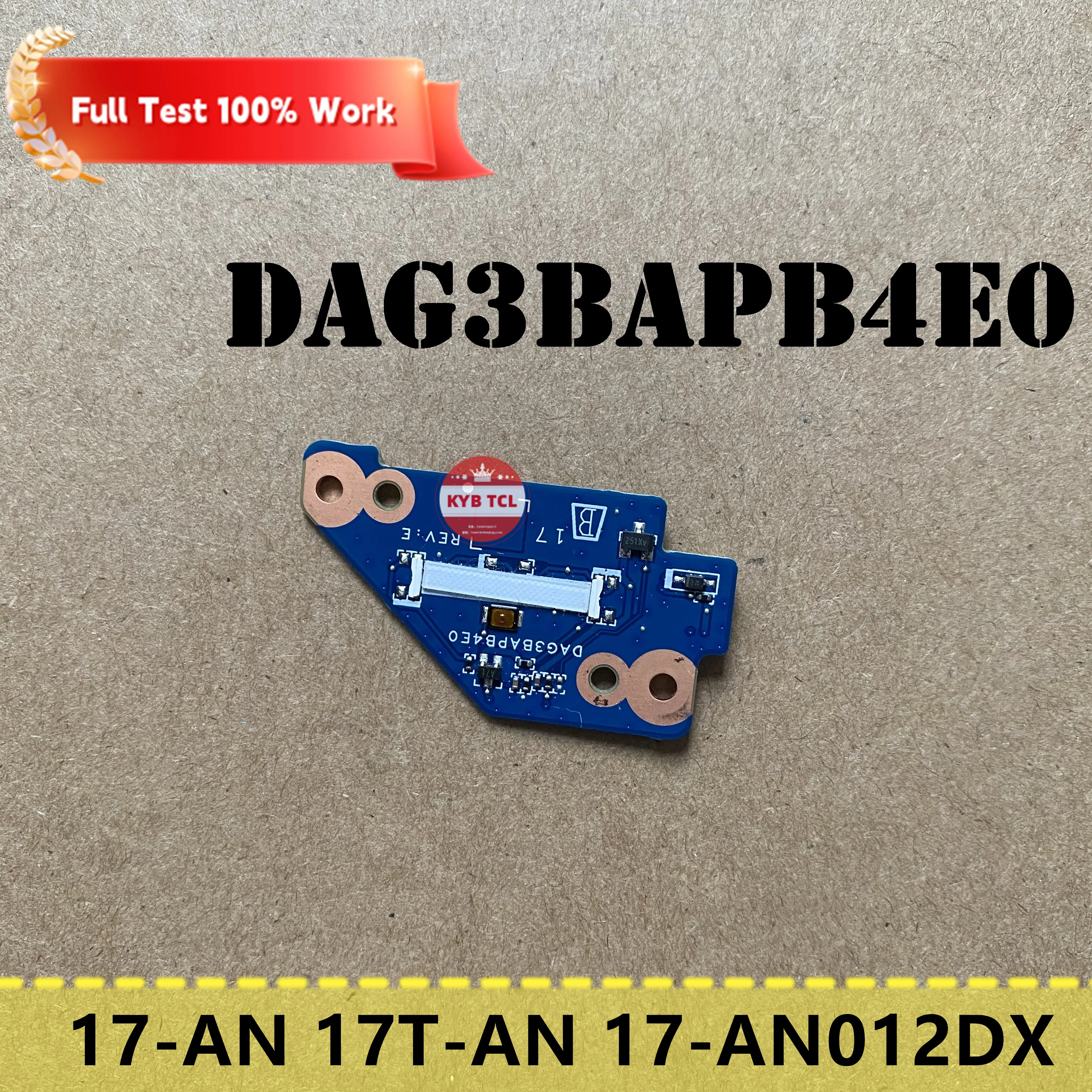 Плата кнопки питания или кабель для ноутбука DAG3BAPB4E0 HP TPN-Q195 17-AN 17T-AN 17-AN012DX