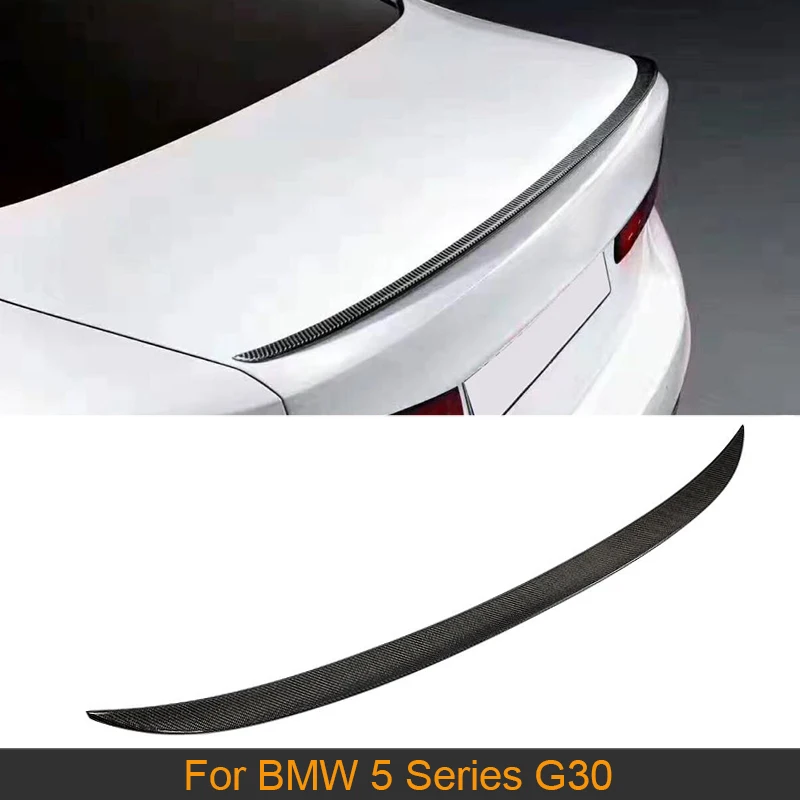 

Carbon Fiber Rear Trunk Spoiler Wing Boot Lip Fit For BMW 5 Series G30 Base Sedan M Sport 2017 - 2019 Rear Trunk Spoiler Wing