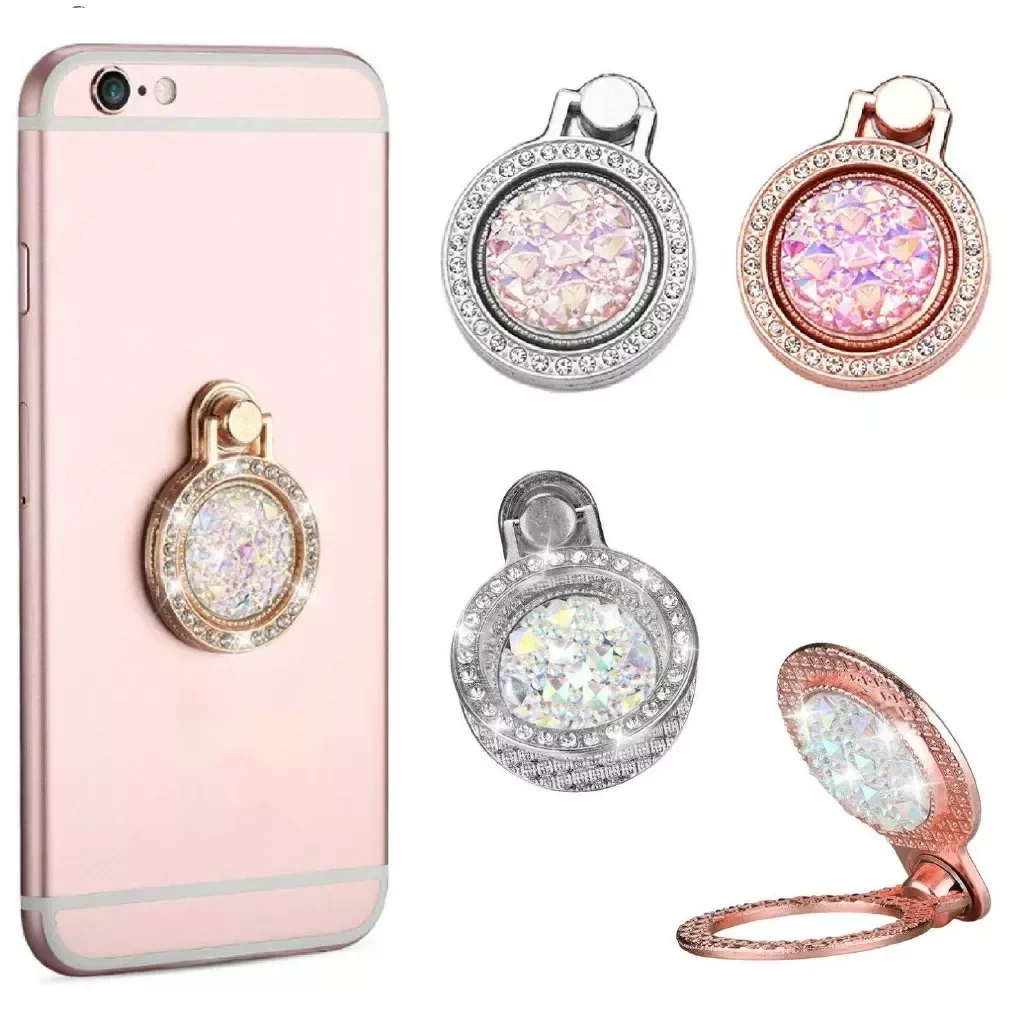 

NEW2023 Fashion Shiny Rhinestone Ring Stand Finger Holder Gift Mobile Stand Anti-Lost iPad Buckle