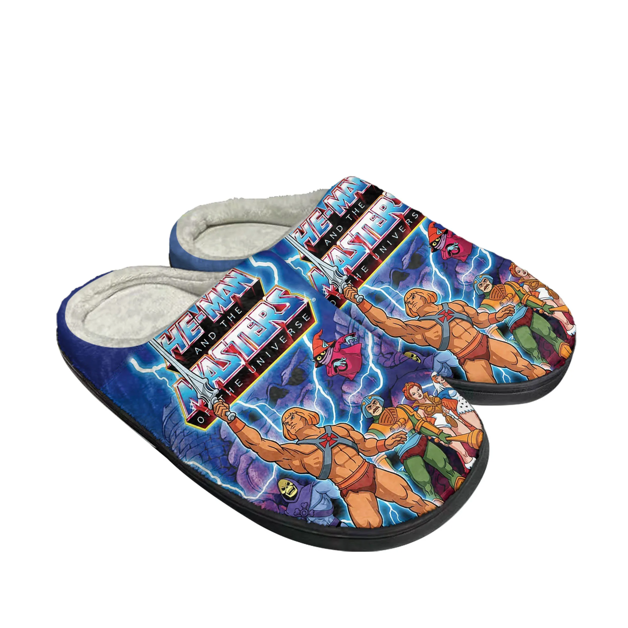 

He-Man Masters Of The Universe Home Cotton Custom Slippers Mens Womens Sandals Plush Casual Keep Warm Shoes Thermal Slipper