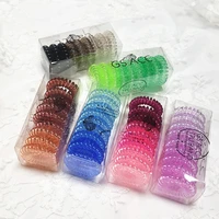 9 pcsset gradient telephone wire elastic hair bands candy color hair ties rubber bands hair scrunchies women girls accessories