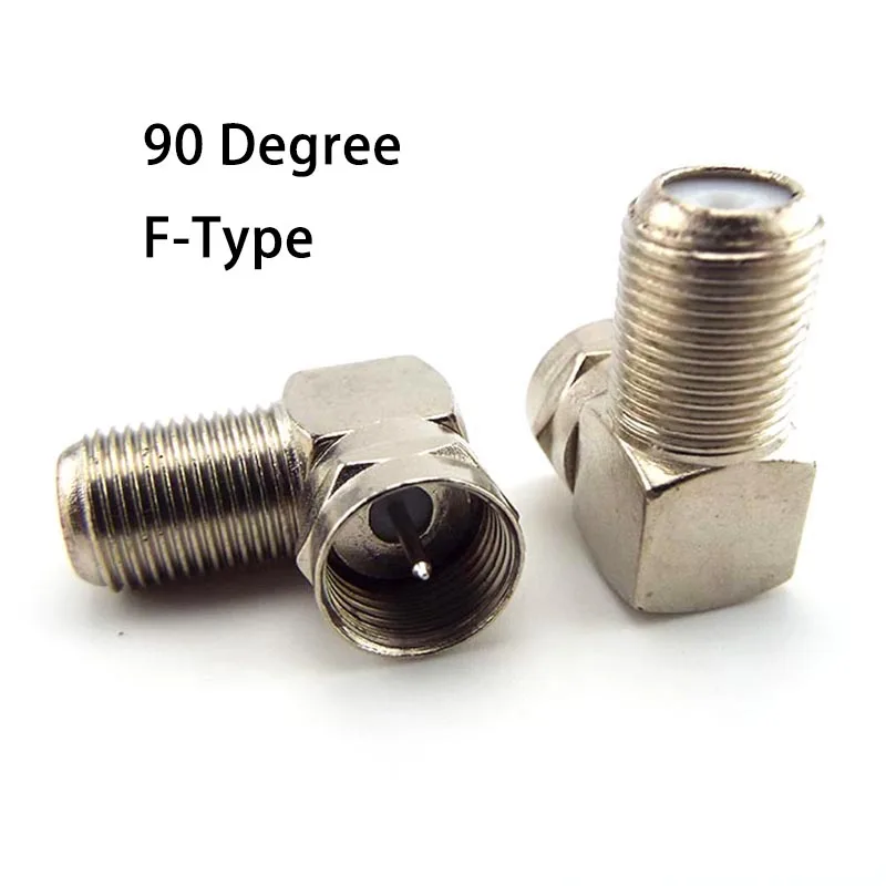 

2/4/10pcs 90 Degree F-Type Male to Female Plug Connector TV Aerial Antenna Right Angle Adapter Plug To Socket Coax Cable D4