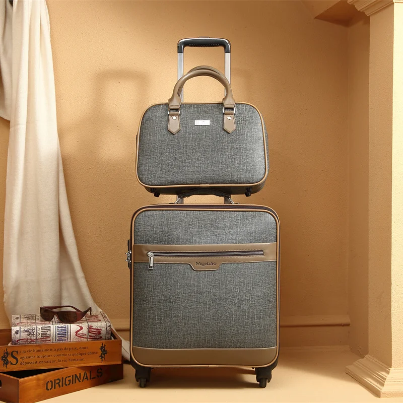 20-inch carry on business travel suitcase portable mini trolley case Women's zipper boarding case luggage set  maletas de viaje